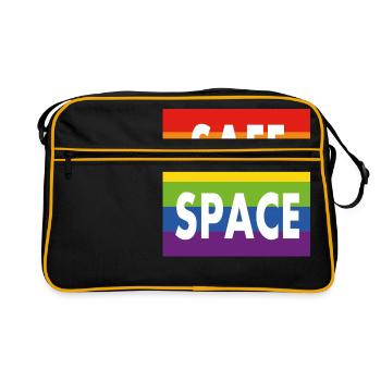 Pride Allyship Espace sûr Allié Drapeau arc-en-ciel - Sac Retro - noir/or - Devant