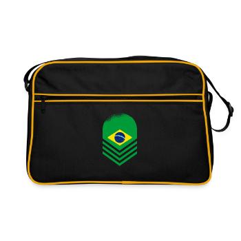 Drapeau du Brésil Drapeau brésilien Amérique du Sud - Sac Retro - noir/or - Devant