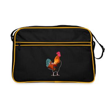 Le coq - Sac Retro - noir/or - Devant
