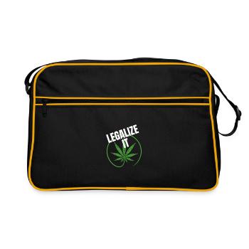 Légalisez-le Stoner Shirt - Sac Retro - noir/or - Devant