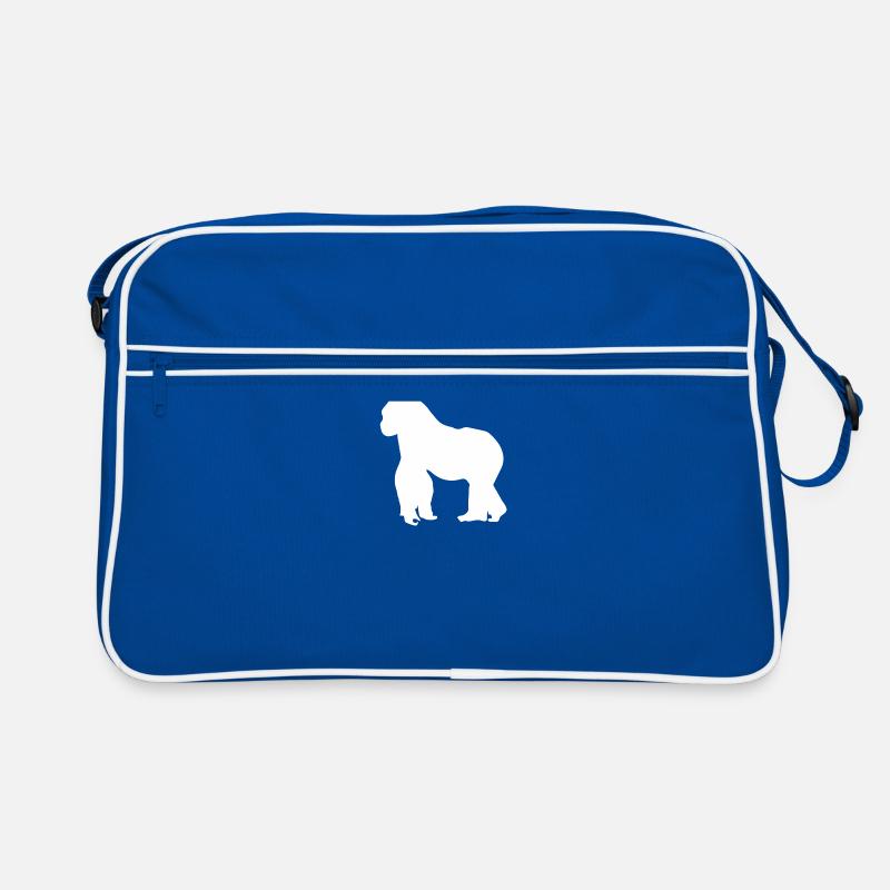 Gorilla Menschenaffe Silberrücken Geschenk Retro Tasche