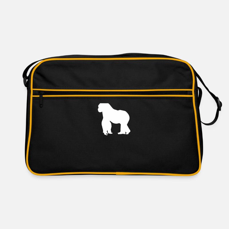 Cadeau gorille singe dos argenté Sac Retro