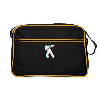 Tik Tok Filtre Glitch 3D Dab figurines de broderie rouge - Sac Retro - noir/or - Devant