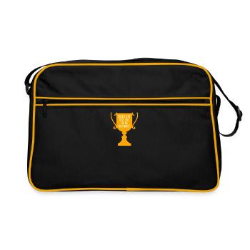 J'ai pleuré mais j'ai fait le trophée - Sac Retro - noir/or - Devant