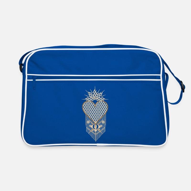 Macramé heart with filigree knot patterns Retro Bag