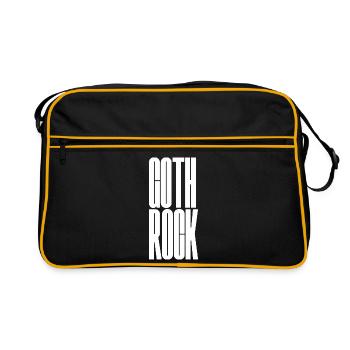 Goth Rock Vertical Typographic Art - Retro Bag - black/gold - Front