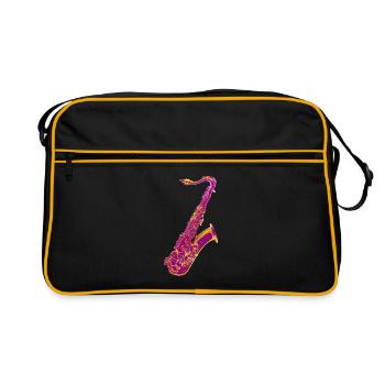 Saxophone - Sac Retro - noir/or - Devant