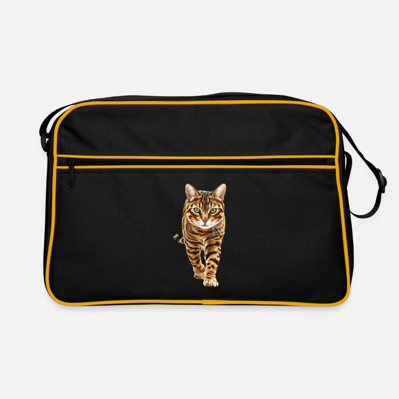 Bengalen - Retro Tasche - Schwarz/Gold