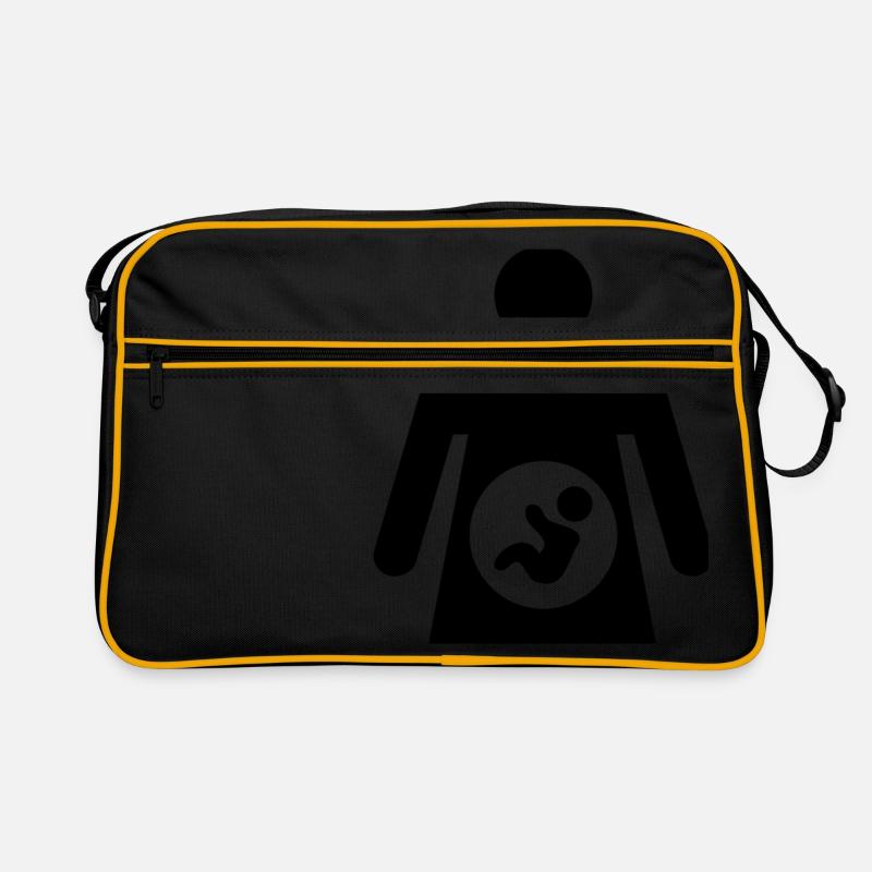 Schwangerschaft - Retro Tasche - Schwarz/Gold