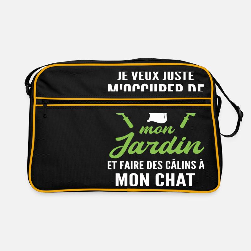 m'occuper de mon jardin - humour jardinier chat Sac Retro