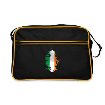 Drapeau irlandais Vintage Drapeau irlandais Dublin - Sac Retro - noir/or - Devant