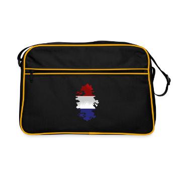 Netherlands Flag Holland Dutch Flag - Retro Bag - black/gold - Front