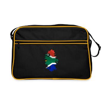 South Africa Flag Africa South African Flag - Retro Bag - black/gold - Front