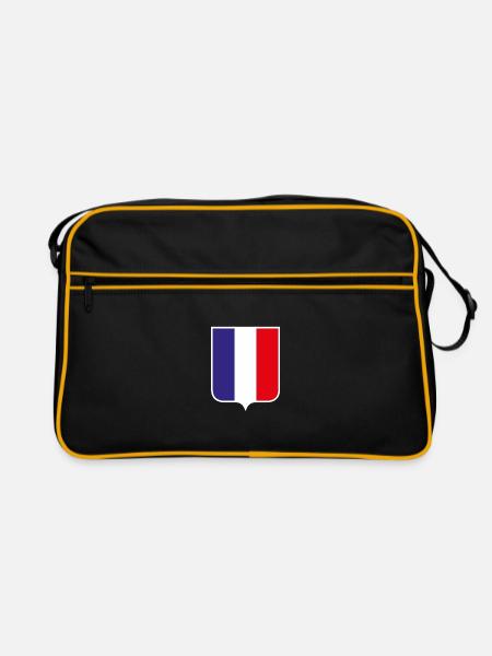 France - Retro Tasche - Schwarz/Gold - Vorne