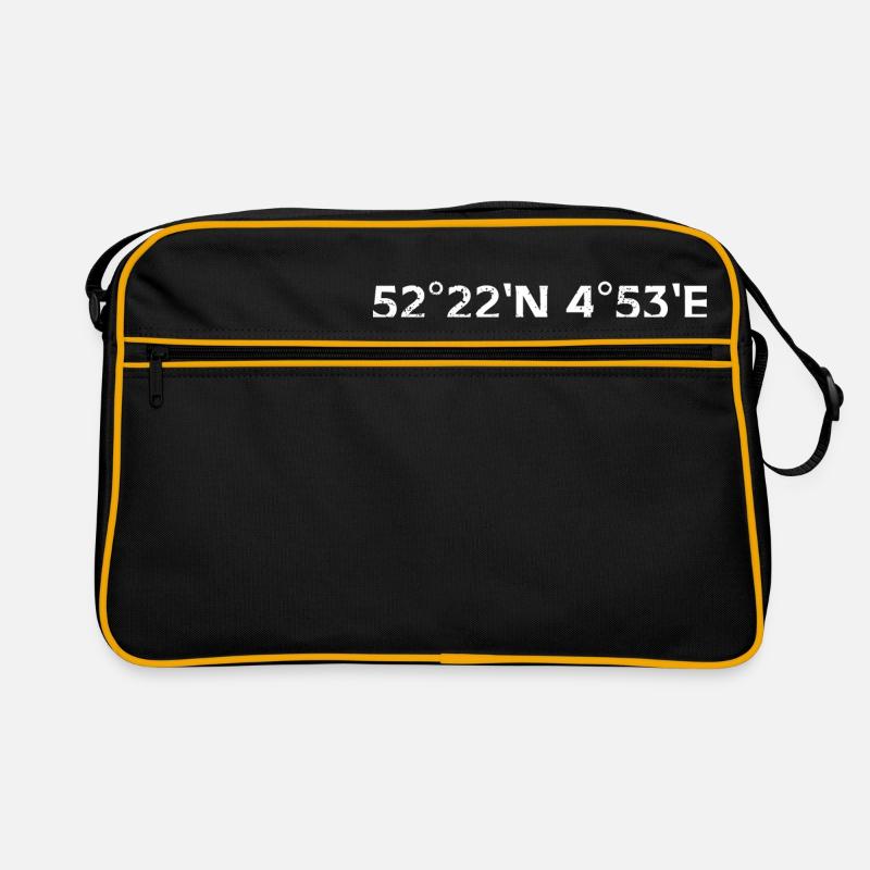 Amsterdam Koordinaten Retro Tasche