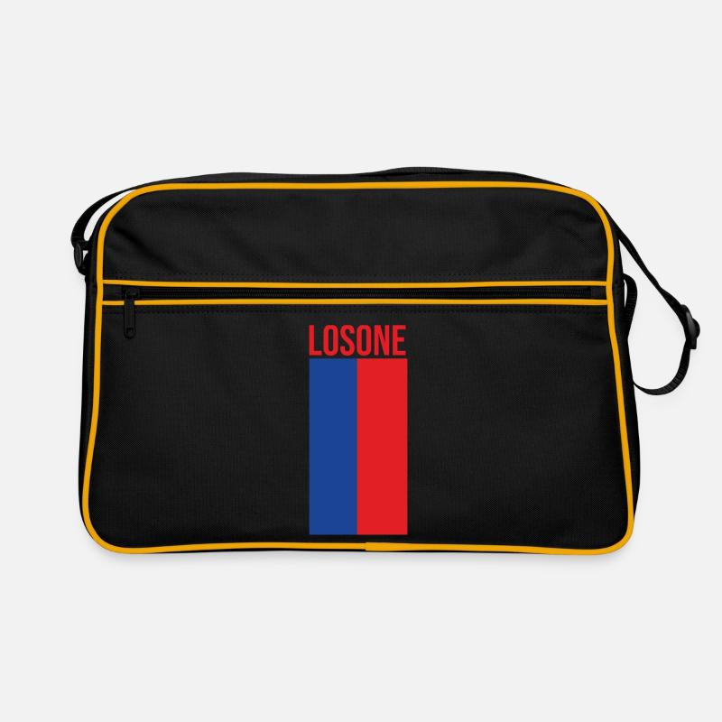 Minimalist Losone Flag Design Retro Tasche