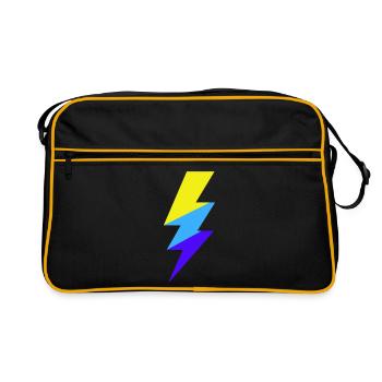 Faisceau néon tricolore - Sac Retro - noir/or - Devant