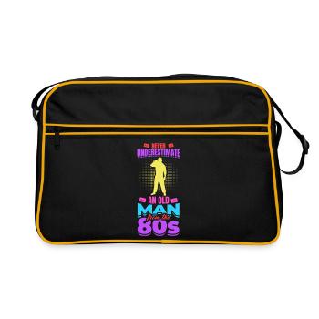 80s grandfather - Retro Bag - black/gold - Front