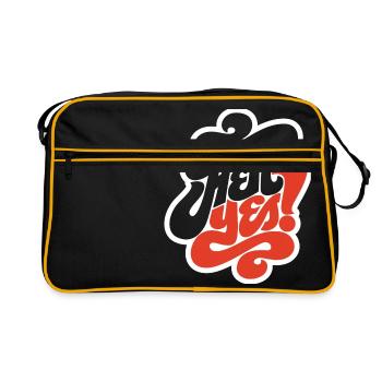 hell yes! - Retro Bag - black/gold - Front