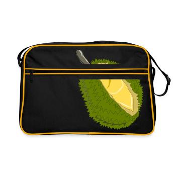 guanabana jackfruit jackfruit veggie veggie frui - Retro Bag - black/gold - Front