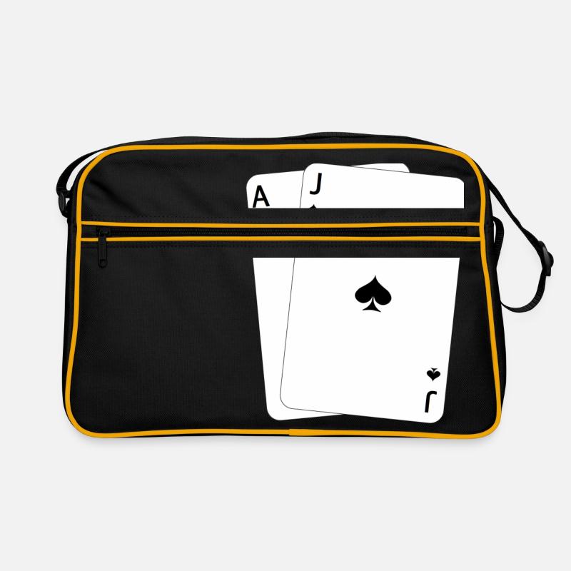 Blackjack AJ - Sac Retro - noir/or
