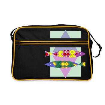 poisson - Sac Retro - noir/or - Devant