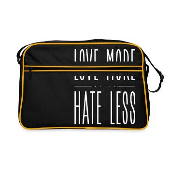Love More Hate Less - Retro Bag - black/gold - Front