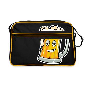 Bière - Sac Retro - noir/or - Devant