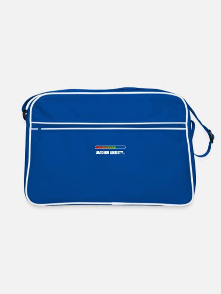 Loading Anxiety... - Retro Bag - blue/white - Front