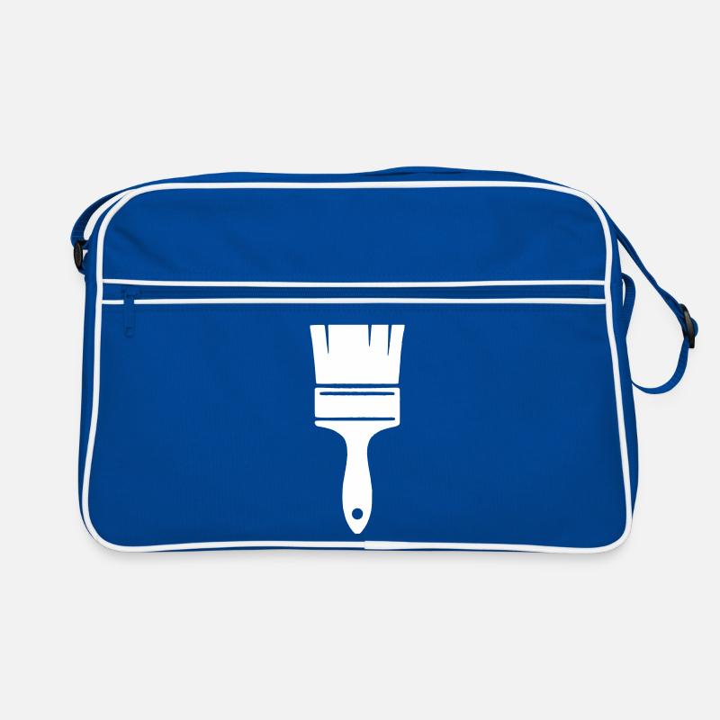 Painter Brush Icon Craft Vector Retro Bag