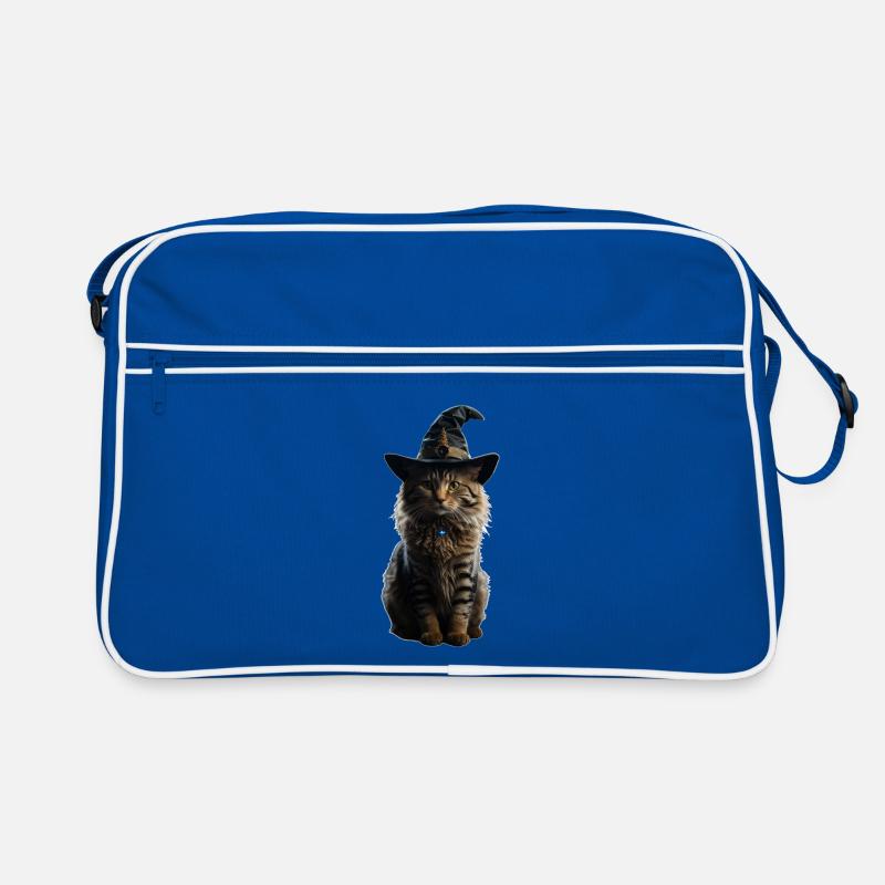 Witch Cat Halloween Retro Bag