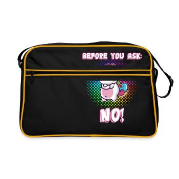 Before you ask: No! - Retro Bag - black/gold - Front