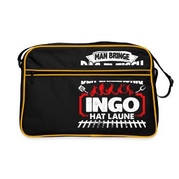 INGO - Grill - Retro Tasche - Schwarz/Gold - Vorne