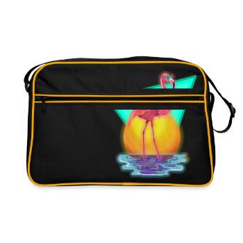 80 Flamingo - Sac Retro - noir/or - Devant