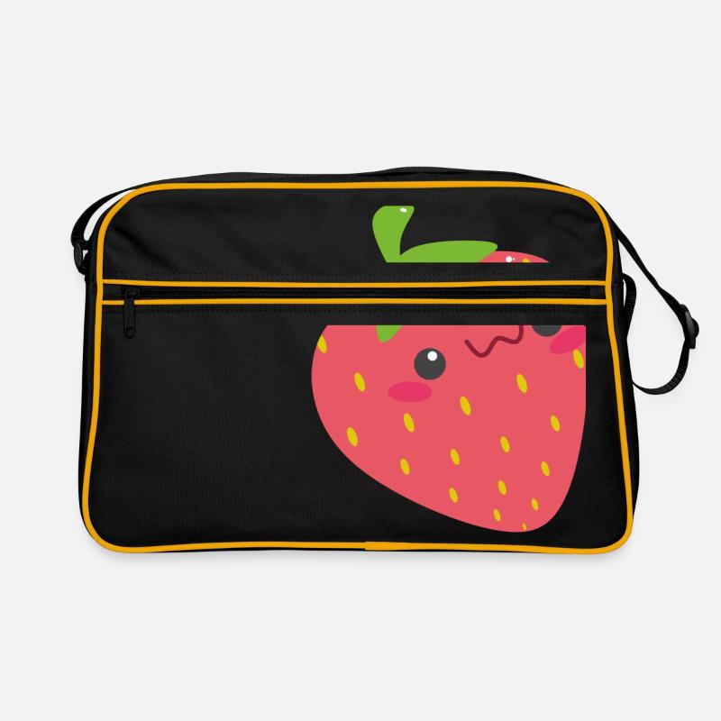 Erdbeere Retro Tasche