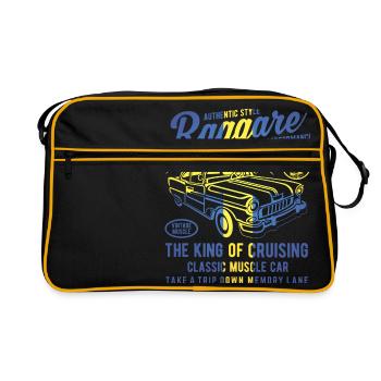 Raggare Suède Cruising King T Shirt Design - Sac Retro - noir/or - Devant