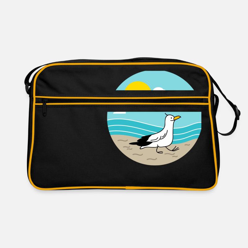 Möwe am Meer Retro Tasche