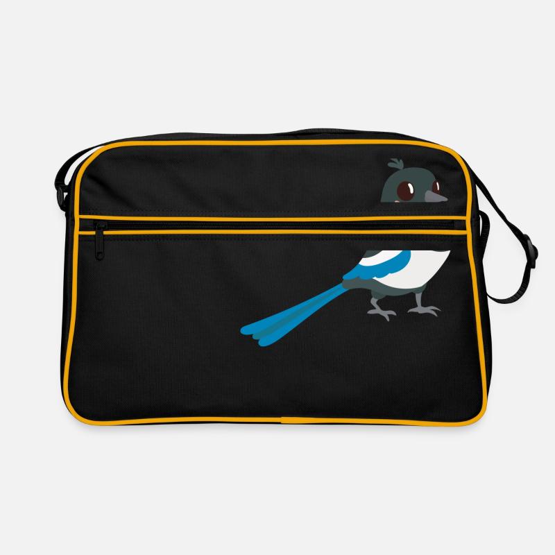 Elster - Retro Tasche - Schwarz/Gold