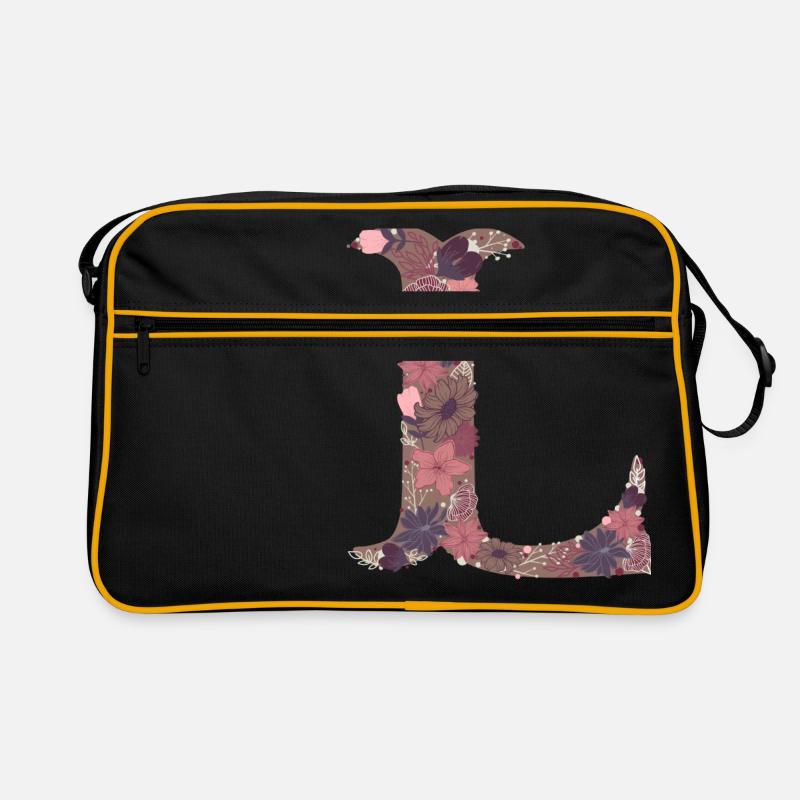 Lettre de fleur L Sac Retro