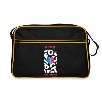 Ouvrez vos horizons - Sac Retro - noir/or - Devant
