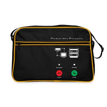 The PC calls - Retro Bag - black/gold - Front