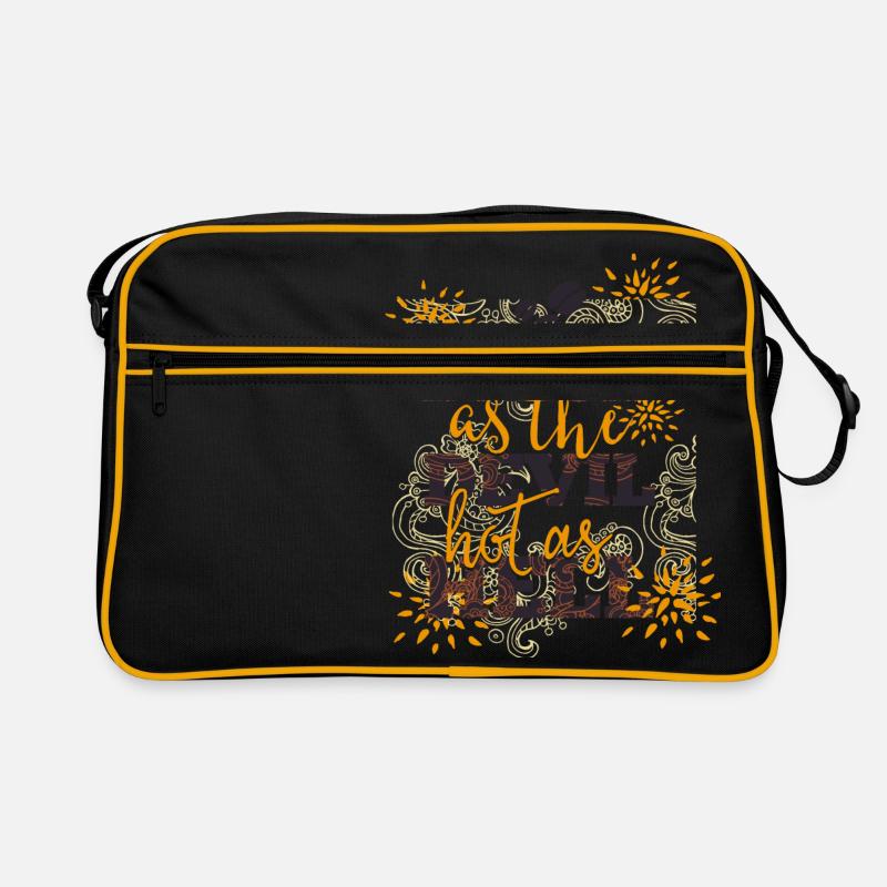 Black like devil-hot like hell- Coffee- Kaffee Retro Tasche