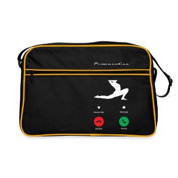 Gymnastics is calling! - Retro Bag - black/gold - Front