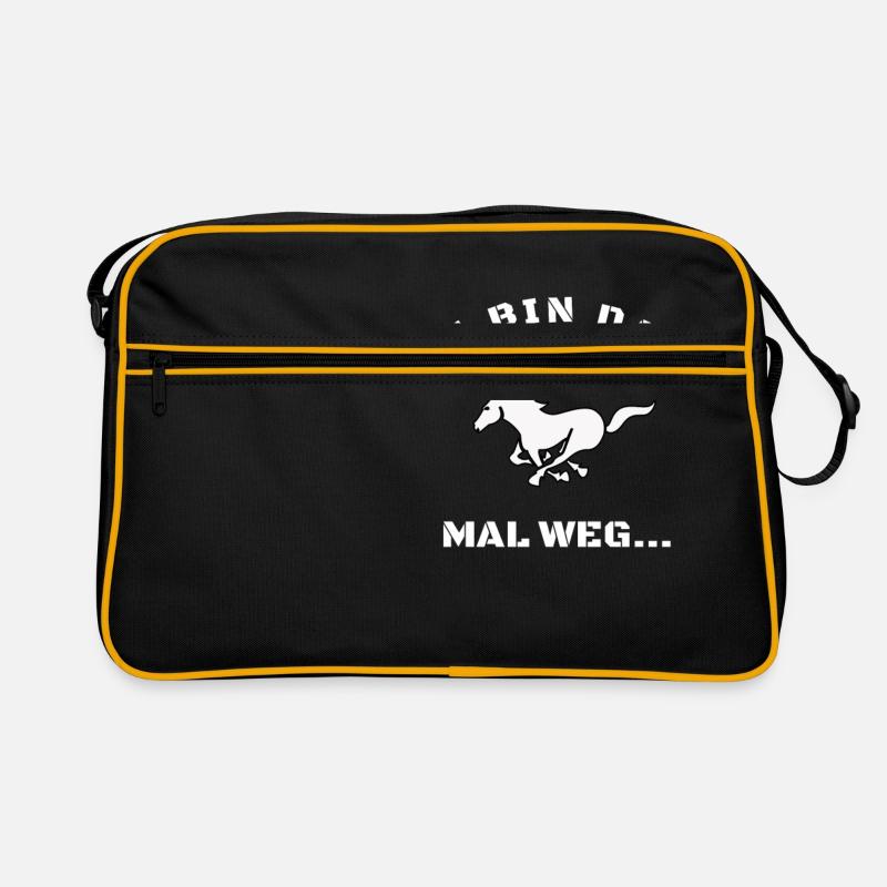 REITEN ich bin dann mal weg Retro Tasche