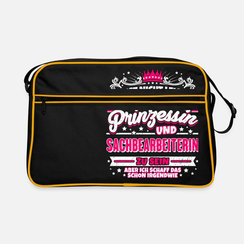 Prinzessin und Sachbearbeiterin Retro Tasche