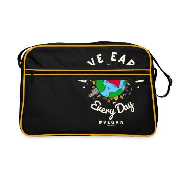 L'amour de la terre chaque jour #vegan T (Journée de la Terre) - Sac Retro - noir/or - Devant