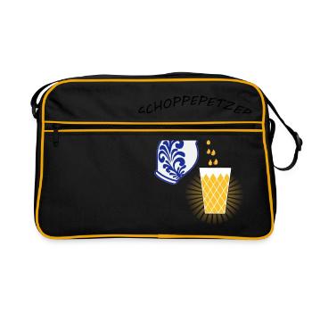SCHOPPEPETZER - 100% apple wine - Retro Bag - black/gold - Front