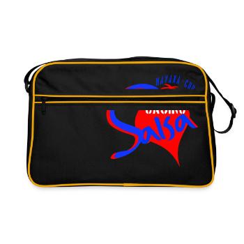 Salsa Casino Havana Cuba red blue - Dance Shirts - Retro Tasche - Schwarz/Gold - Vorne