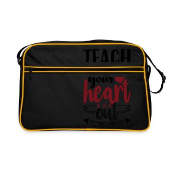 Apprenez à votre coeur - Sac Retro - noir/or - Devant