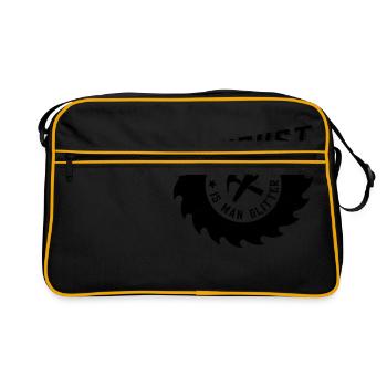 Sawdust is man glitter - Retro Tasche - Schwarz/Gold - Vorne